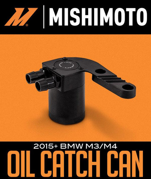 Mishimoto Baffled Oil Catch Can Kit: 2015+ BMW M3/M4 - Shifted Motorsports
