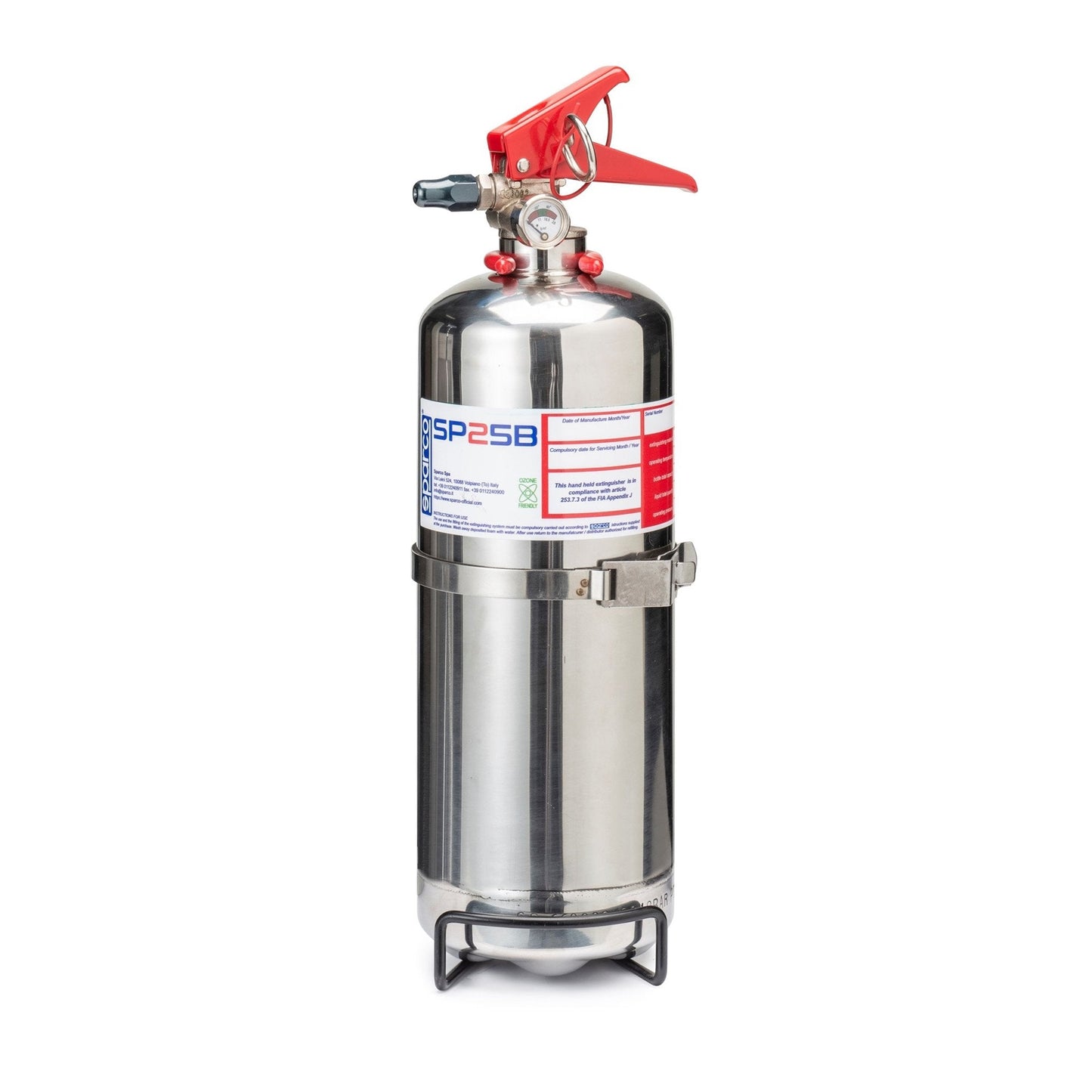 Sparco AFFF Handheld Stainless Fire Extinguisher - 2 Liter - Shifted Motorsports