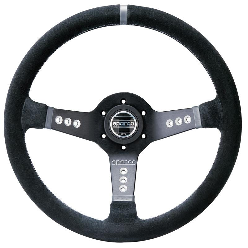 Sparco L777 Steering Wheel - Black Suede - Shifted Motorsports