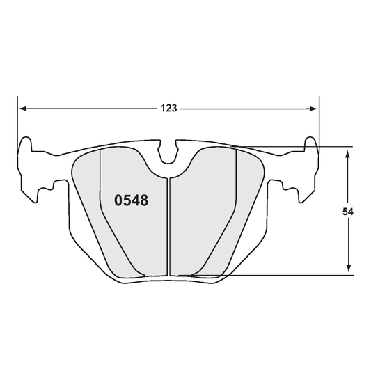 PFC BMW E46 M3 Rear Brake Pads - Z-Rated Street Compound - 548.11