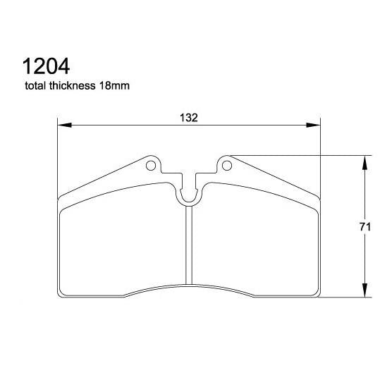 Pagid U-1204 Black Racing Pad - RS14 Compound - Shifted Motorsports