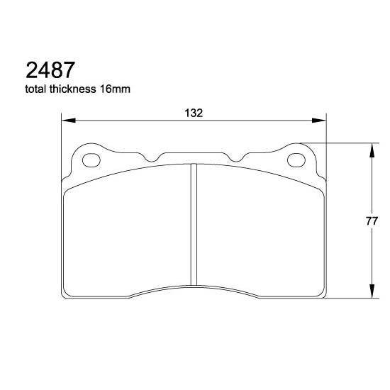 Pagid U-2487 Black Racing Pad - RS14 Compound - Shifted Motorsports