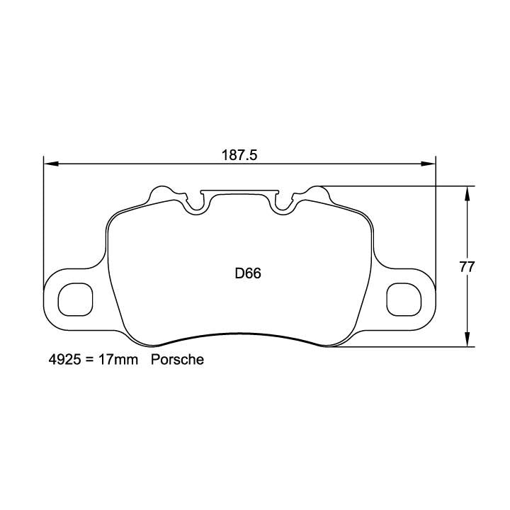 Pagid U-4925 Racing Pad For Ceramic Rotors - RSC-1 Compound - Shifted Motorsports