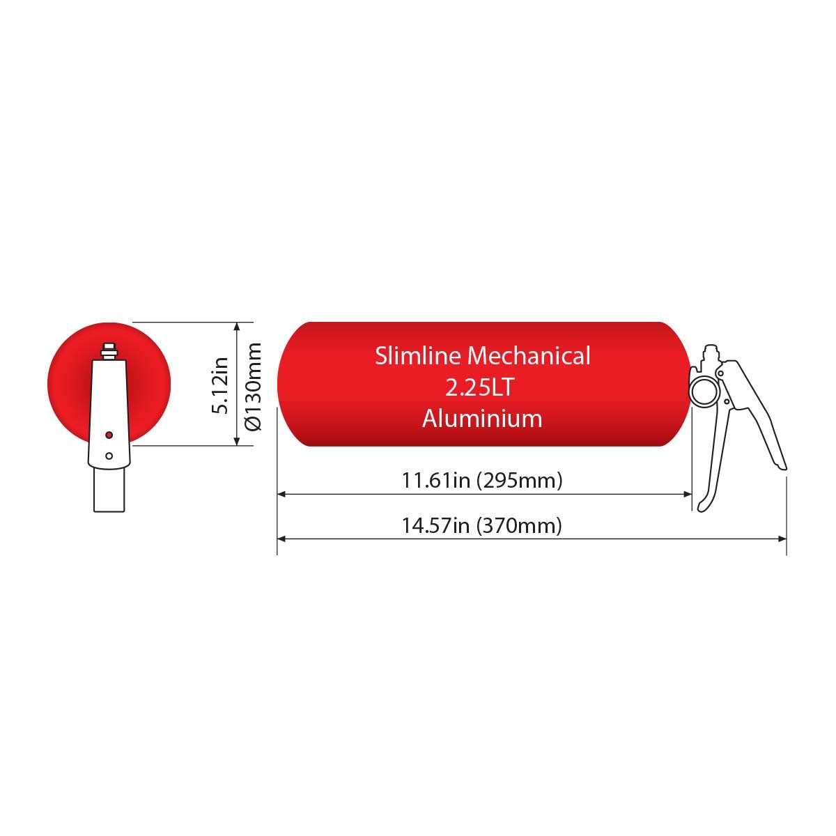 SPA Technique AFFF Slimline Fire System - 2.25 Liter Mechanical - Shifted Motorsports
