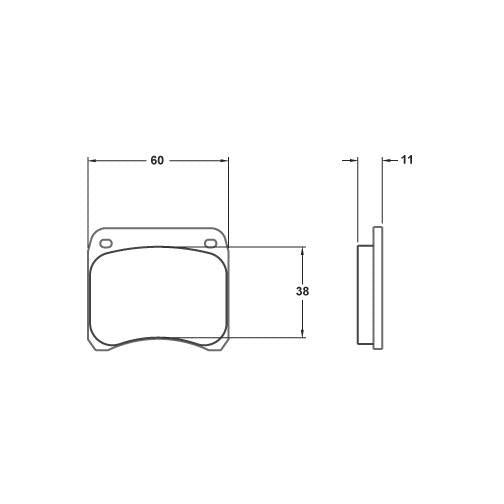 Performance Friction 7719.11.11.44 Racing Pad - 11 Compound - Shifted Motorsports