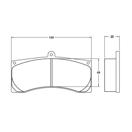 Performance Friction 7770.03.20.44 Racing Pad - 03 Compound - Shifted Motorsports