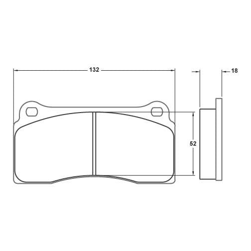 Performance Friction 7780.01.18.44 Racing Pad - 01 Compound - Shifted Motorsports