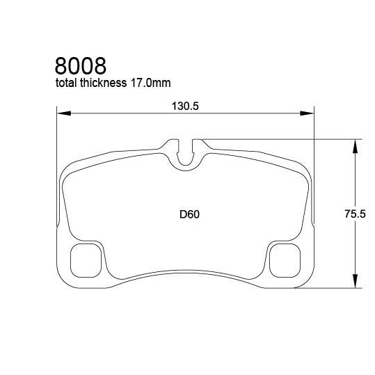 Pagid U-8008 Racing Pad - RST-3 Compound - Shifted Motorsports