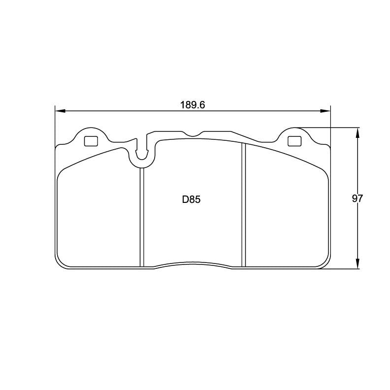 Pagid U-8091 Yellow Racing Pad - RS19 Compound - Shifted Motorsports