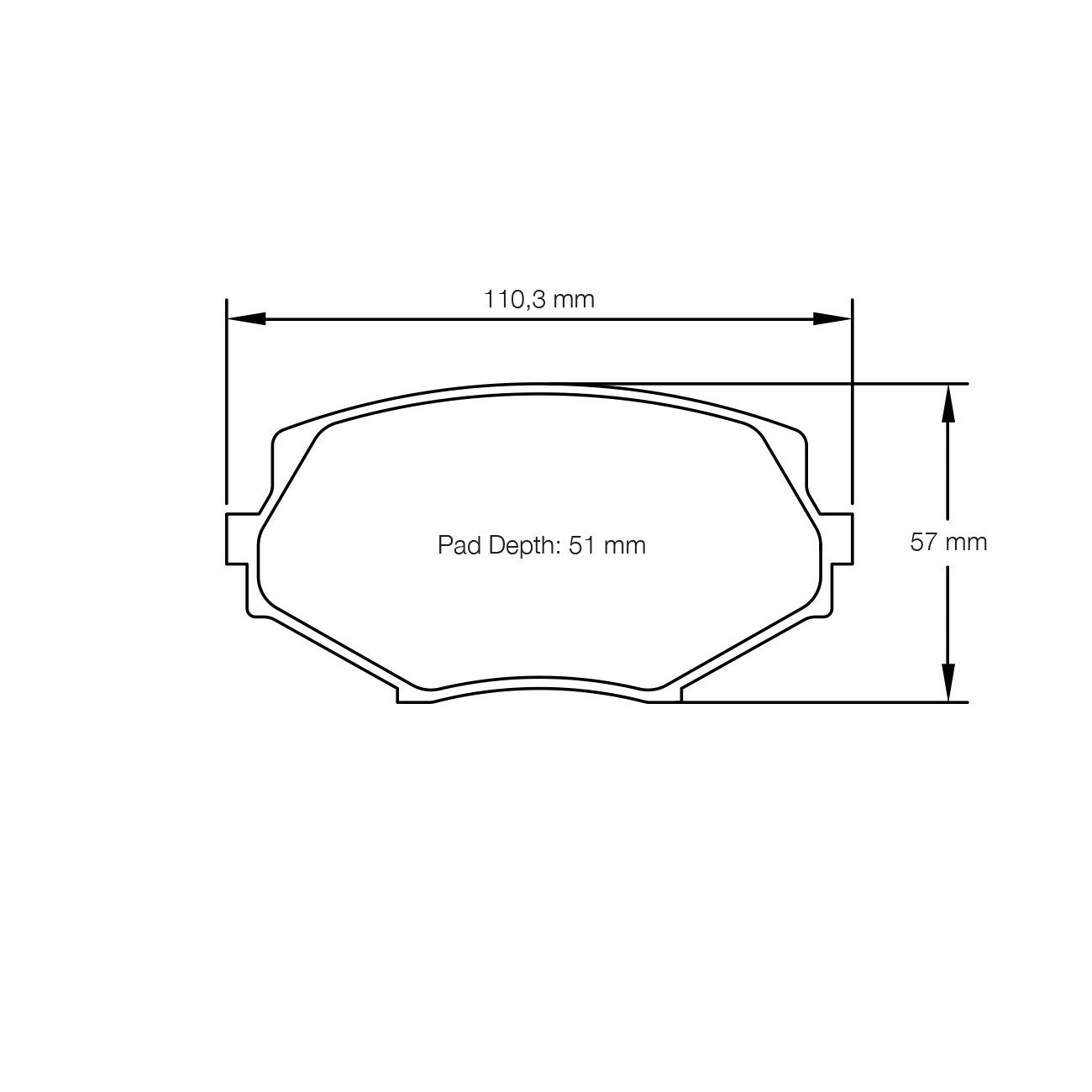 Pagid U-8127 Yellow Racing Pad - RS29 Compound - Shifted Motorsports