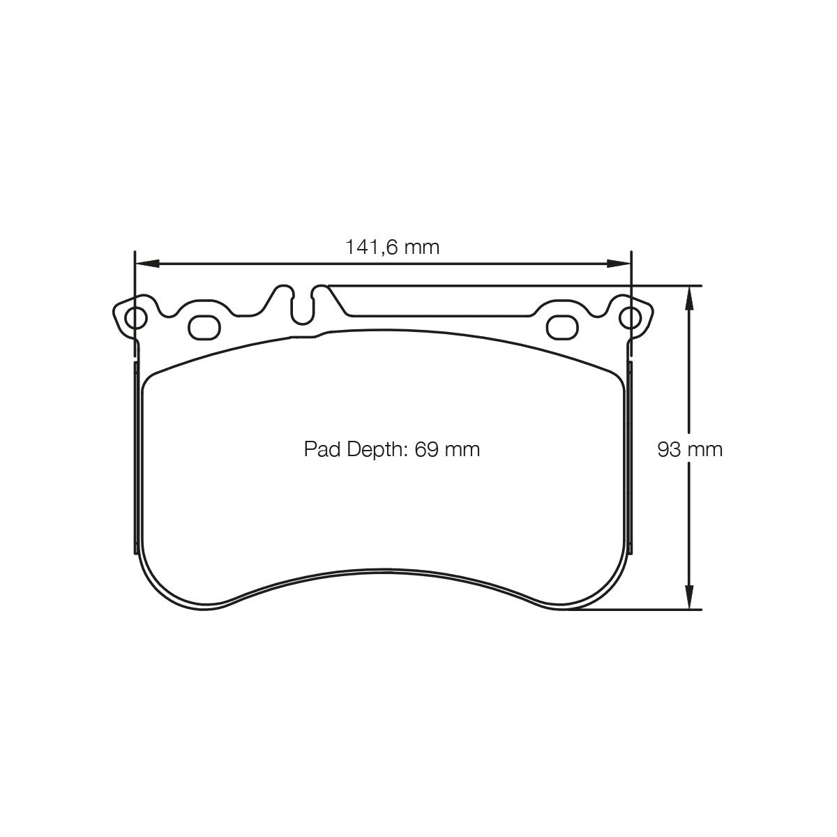 Pagid U-8188 Yellow Racing Pad - RS29 Compound - Shifted Motorsports