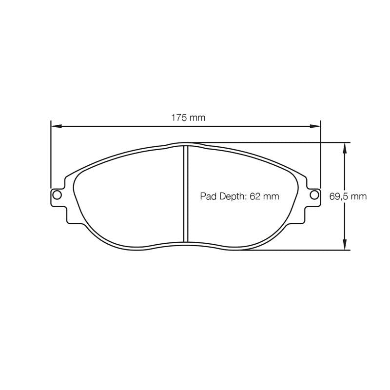 Pagid U-8201 Yellow Racing Pad - RS29 Compound - Shifted Motorsports