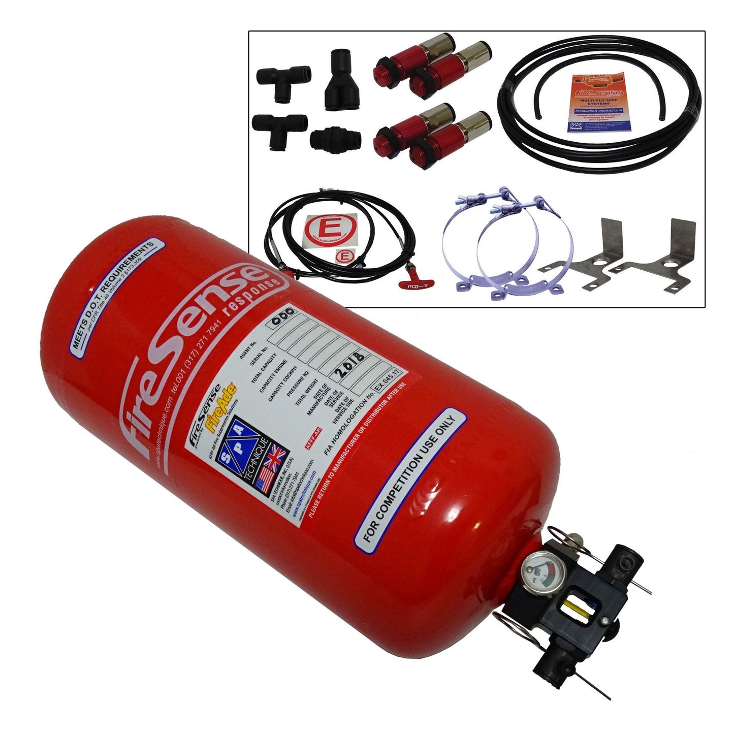 SPA Technique AFFF Automatic FIA Fire System - 4 Liter Mechanical Alloy - Shifted Motorsports