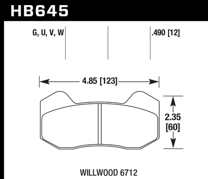 Hawk HB645G.490 Performance Pad - DTC-60 Compound - Shifted Motorsports