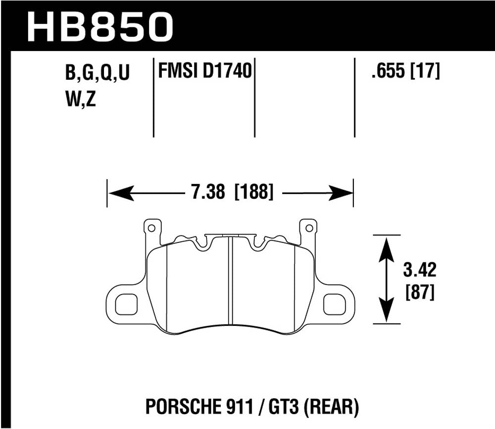Hawk HB850B.655 Street Performance Pad - HPS 5.0 Compound - Shifted Motorsports