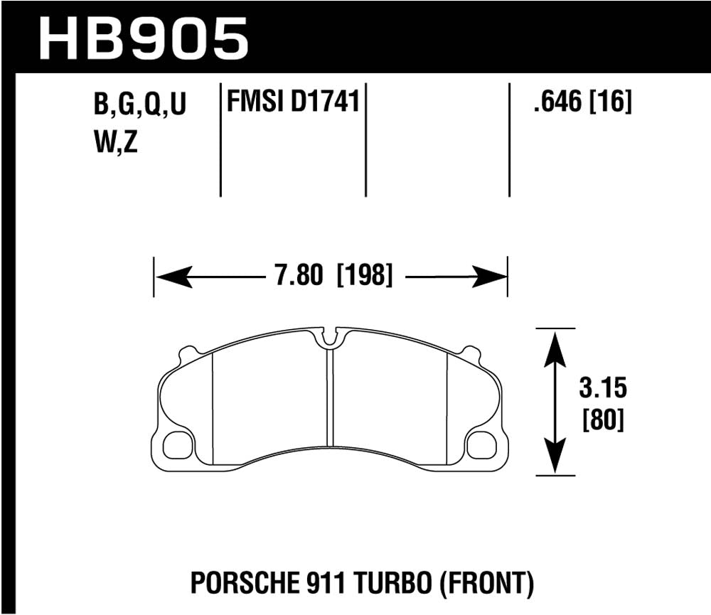 Hawk HB905B.646 Street Performance Pad - HPS 5.0 Compound - Shifted Motorsports