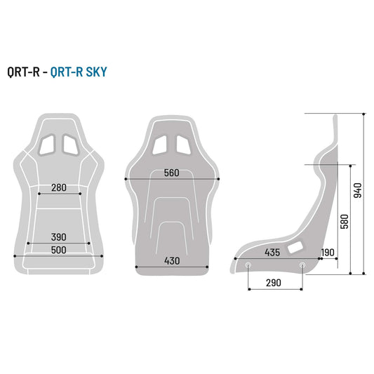 Sparco QRT-R X Fiberglass Racing Seat - Shifted Motorsports