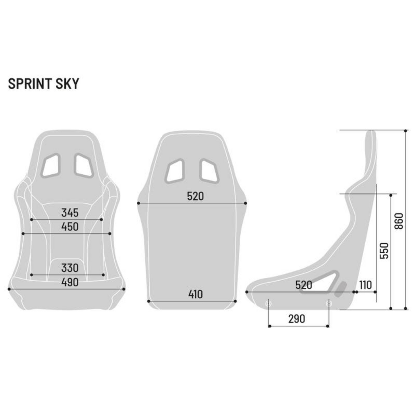 Sparco Sprint+ Sky Racing Seat - Shifted Motorsports