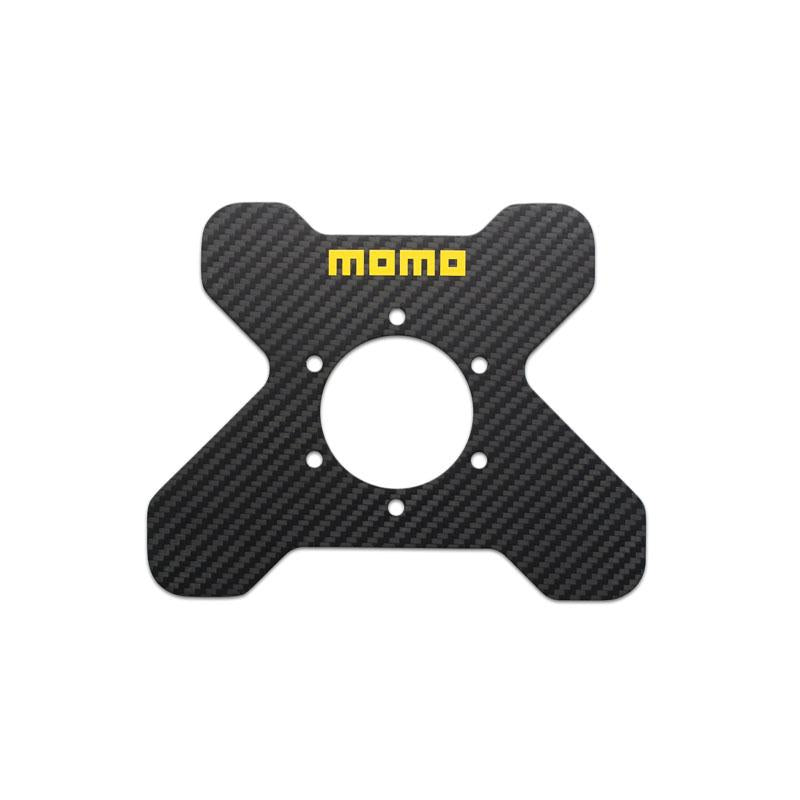 Momo Carbon Fiber Steering Wheel Accessory Plate - Shifted Motorsports