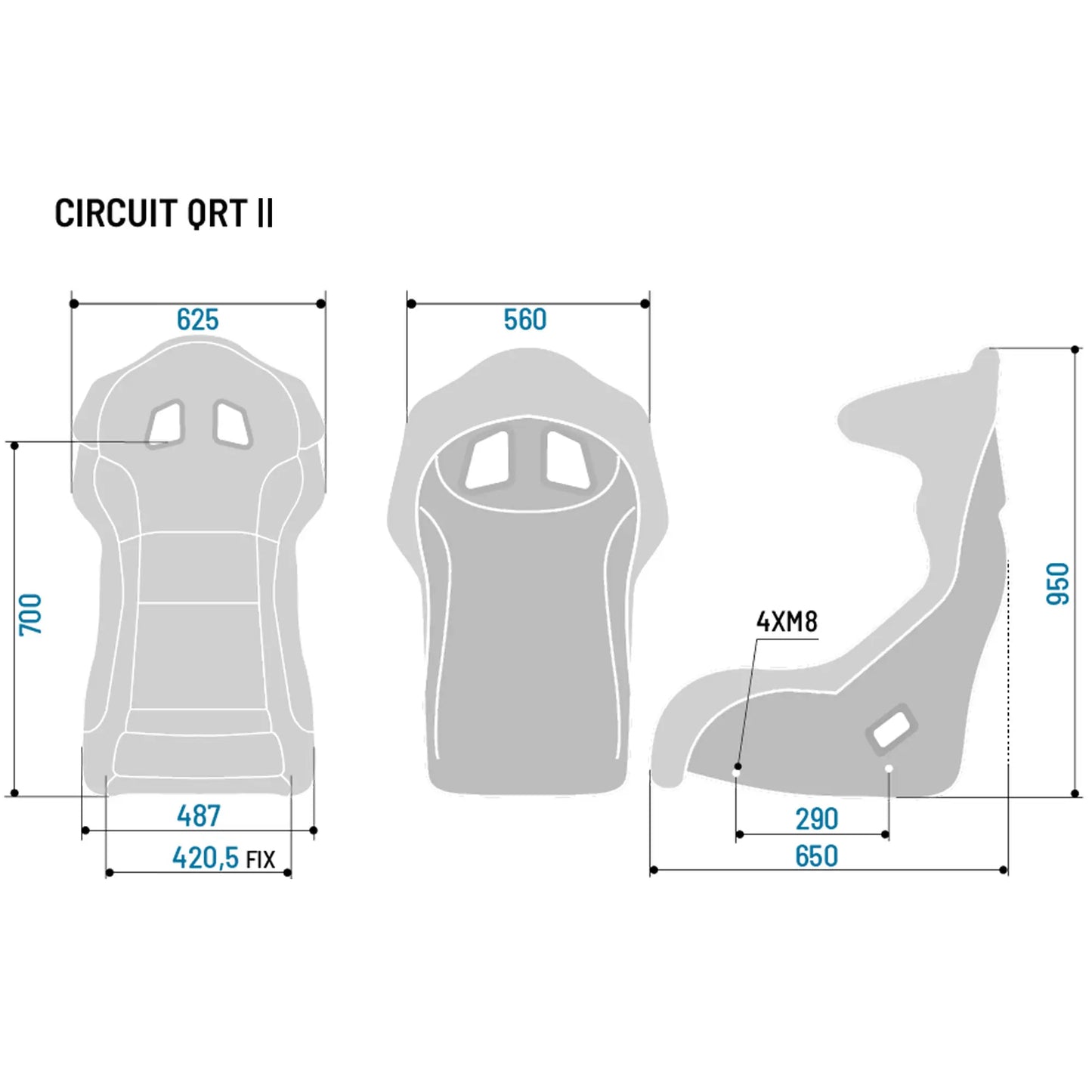 Sparco Circuit II QRT Fiberglass Racing Seat - Shifted Motorsports