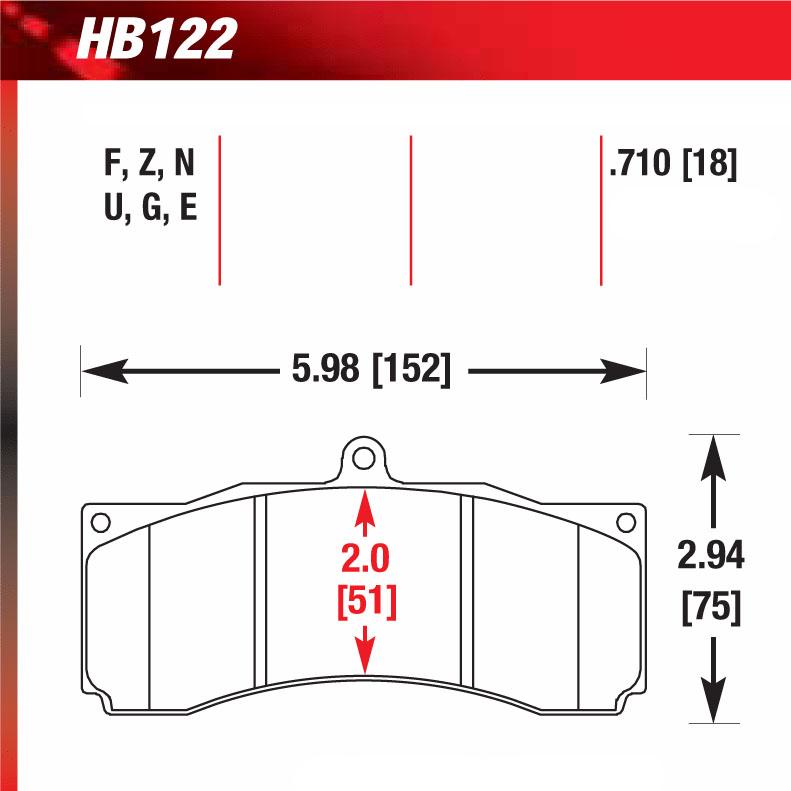 Hawk HB122W.710 Racing Pad - DTC-30 Compound - Shifted Motorsports