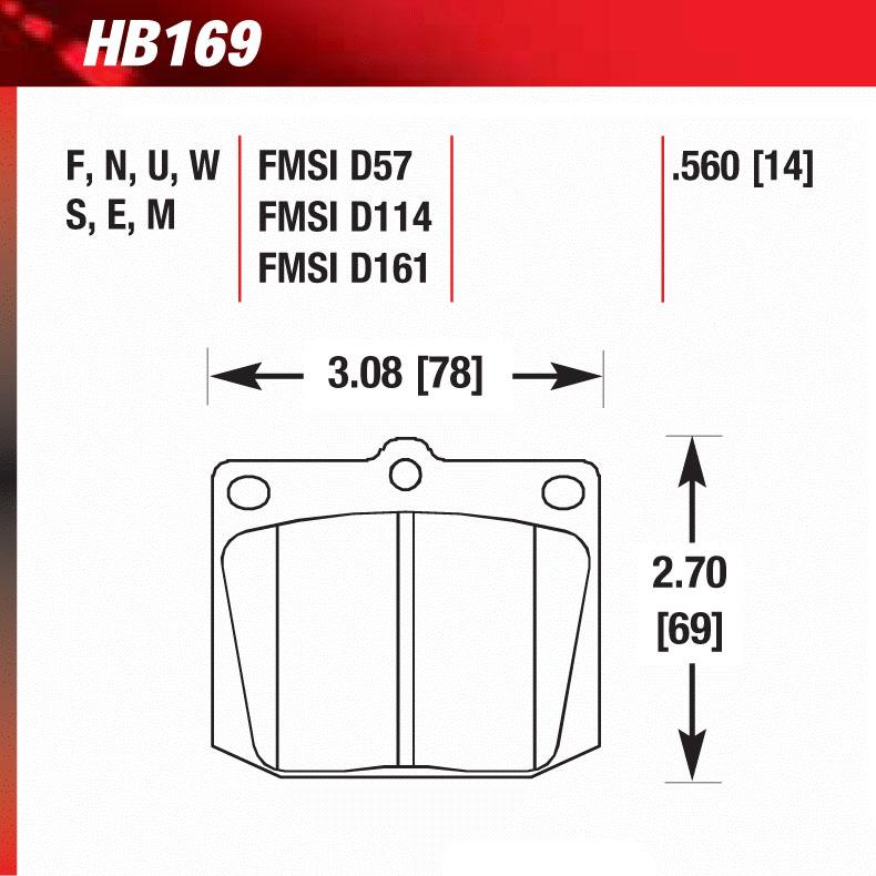 Hawk HB169M.560 Racing Pad - Black Compound - Shifted Motorsports