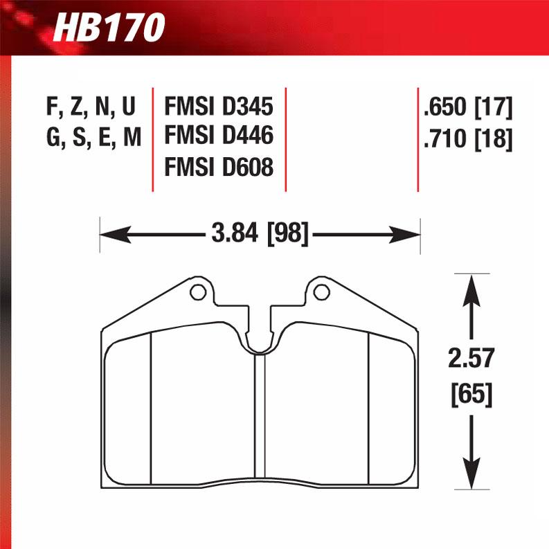 Hawk HB170F.650 Street Performance Pad - HPS Compound - Shifted Motorsports