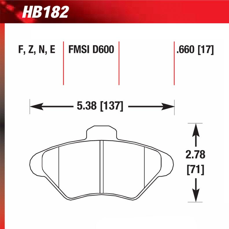 Hawk HB182F.660 Street Performance Pad - HPS Compound - Shifted Motorsports