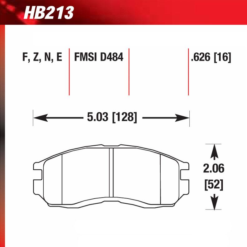 Hawk HB213F.626 Street Performance Pad - HPS Compound - Shifted Motorsports