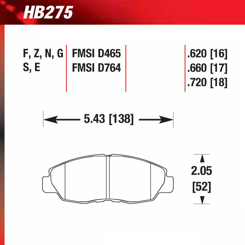 Hawk HB275S.620 Racing Pad - HT-10 Compound - Shifted Motorsports