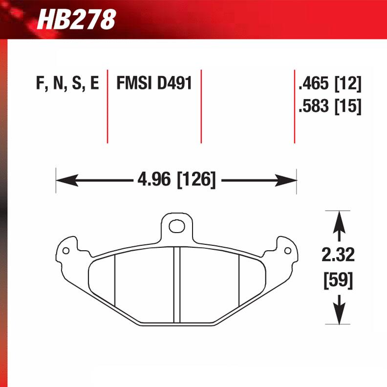 Hawk HB278F.465 Street Performance Pad - HPS Compound - Shifted Motorsports