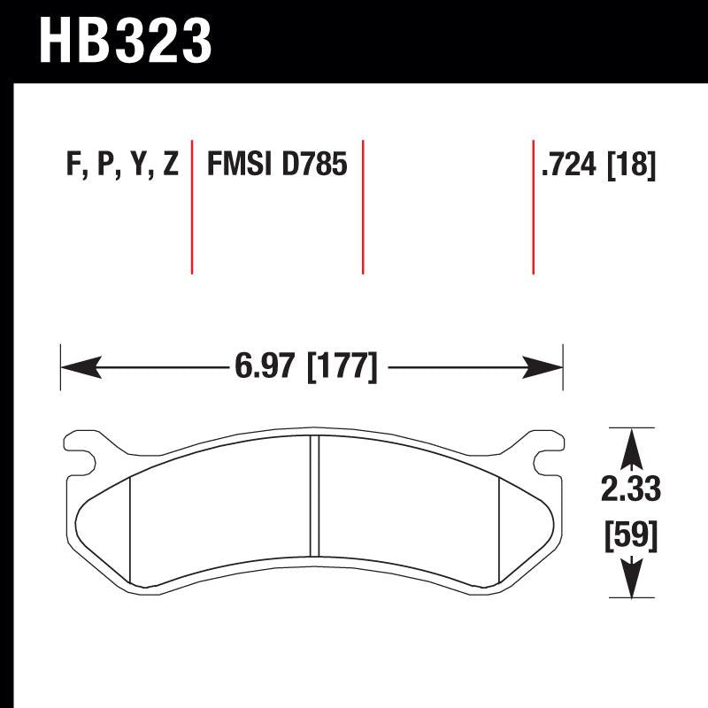 Hawk HB323P.724 Superduty Truck/SUV Severe-Duty Pad - Shifted Motorsports