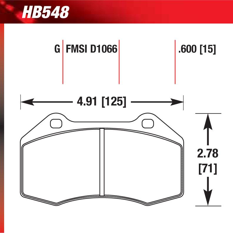 Hawk HB548N.510 Performance Pad - HP Plus Compound - Shifted Motorsports