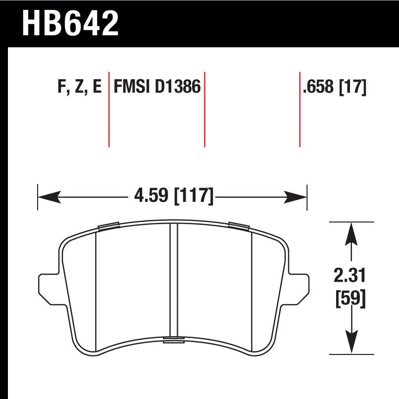Hawk HB642B.658 Street Performance Pad - HPS 5.0 Compound - Shifted Motorsports