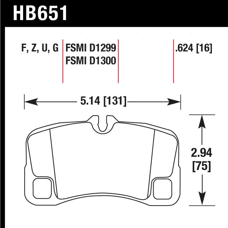 Hawk HB651Z.624 Street Performance Pad - Ceramic Street Pad - Shifted Motorsports
