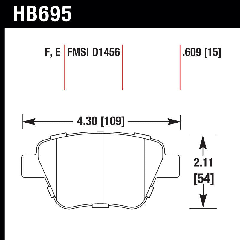Hawk HB695F.609 Street Performance Pad - HPS Compound - Shifted Motorsports