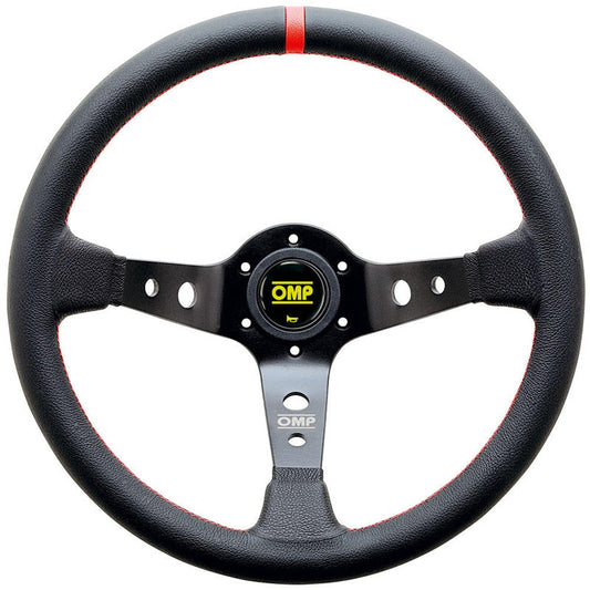 OMP Corsica Steering Wheel - Black Leather - Shifted Motorsports