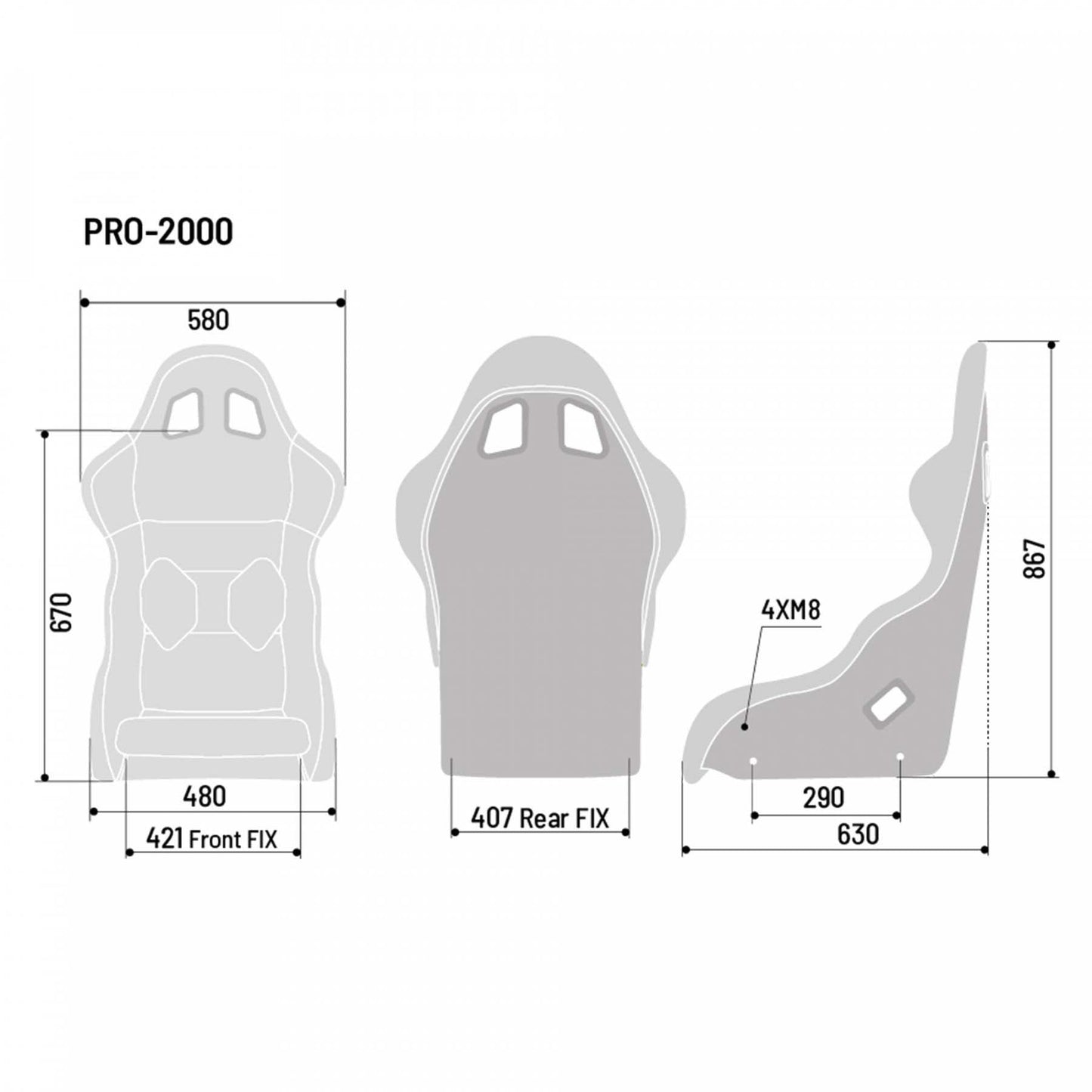 Sparco Martini Pro 2000 QRT Fiberglass Racing Seat - Shifted Motorsports