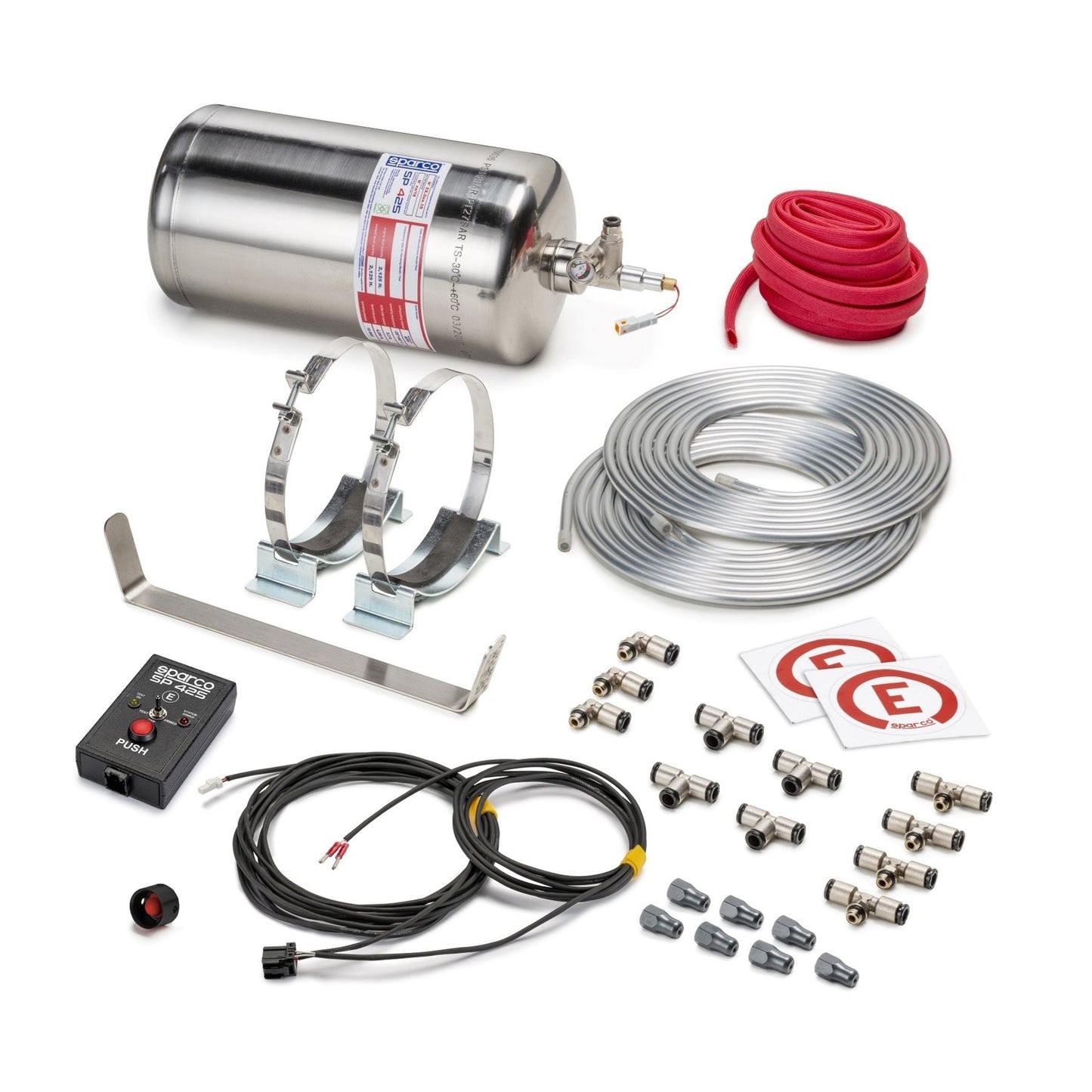 Sparco AFFF Stainless Steel Electric Fire System - 4.25 Liter - Shifted Motorsports