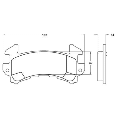 Performance Friction 0154.97.14.44 Racing Pad - 97 Compound - Shifted Motorsports