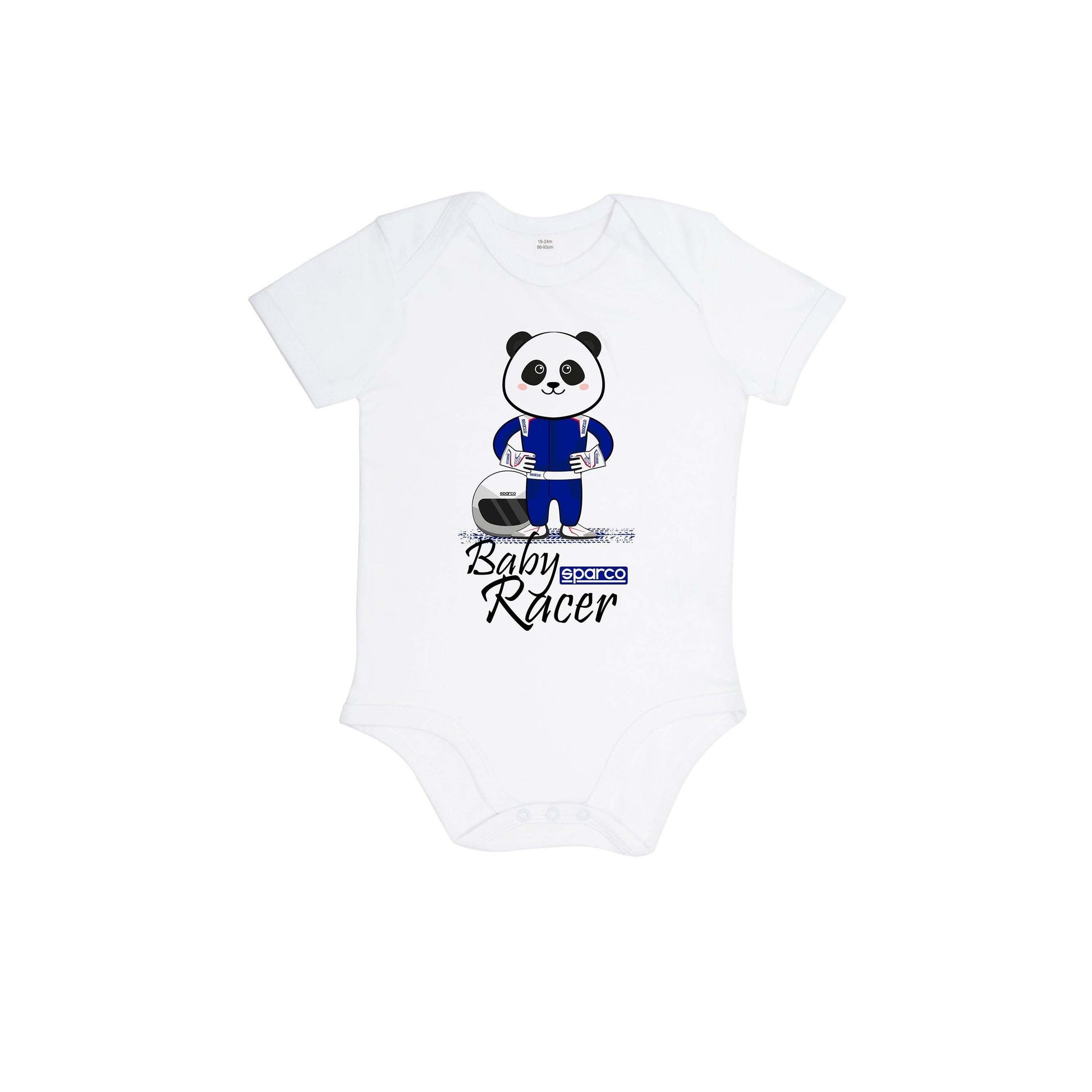 Sparco Baby Racer Onesie (3-6, White) - Shifted Motorsports