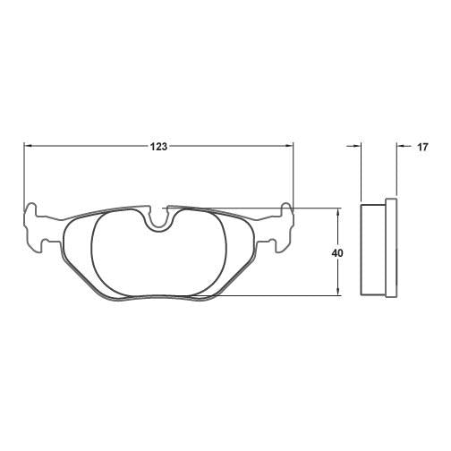 PFC BMW E36/E46 Rear Brake Pads - 06 Compound - 0396.06.17.44