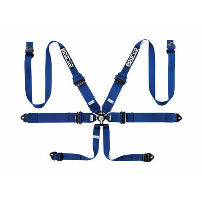Sparco FIA Hans Aluminum 6-Point Racing Harness - Pull-Down - Shifted Motorsports