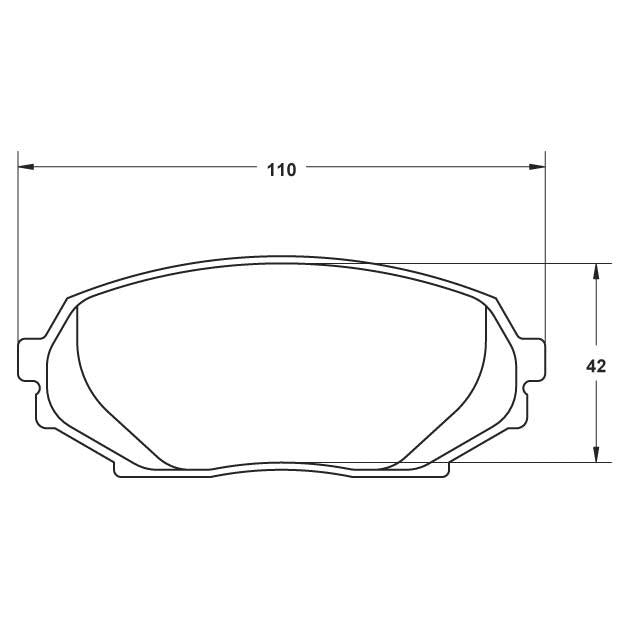 PFC Spec Miata (NA 1.6L) Front Brake Pads - 08 Compound - 0525.08.14.44