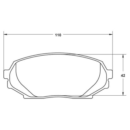 PFC Spec Miata (NA 1.6L) Front Brake Pads - 08 Compound - 0525.08.14.44