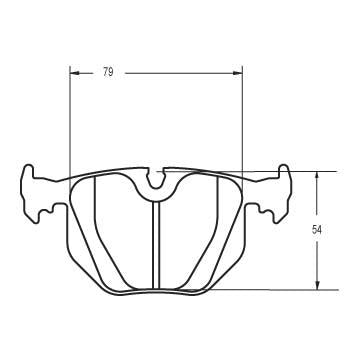PFC BMW E46 M3 Rear Brake Pads - Z-Rated Street Compound - 548.11