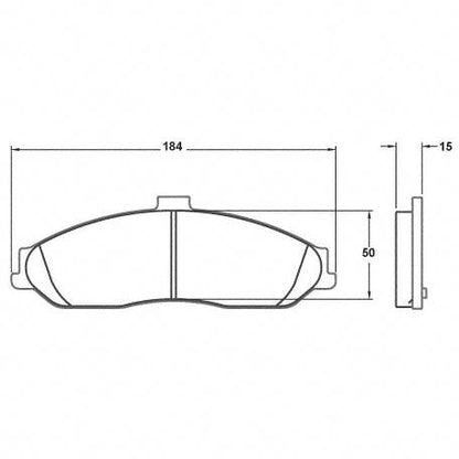 PFC Chevrolet Corvette C5/C6 Front Brake Pads - 11 Compound - 0731.11.15.44