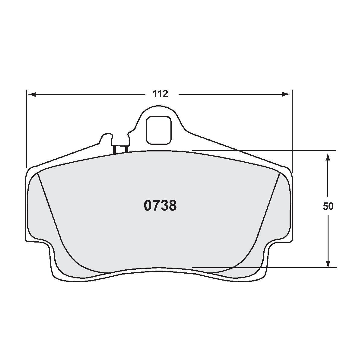 PFC Porsche 996/997, 986/987 Boxster/Cayman Rear Brake Pads - 332 Compound - 0738.332.16.44
