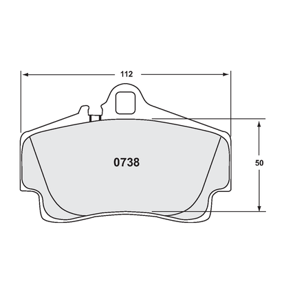 PFC Porsche 996/997, 986/987 Boxster/Cayman Rear Brake Pads - 332 Compound - 0738.332.16.44