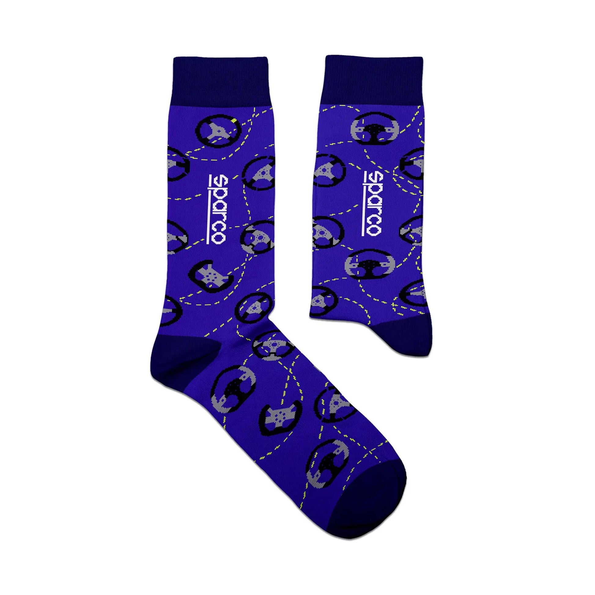 Sparco Steering Wheels Iconic Design Socks (Size: Large/X-Large) - Shifted Motorsports